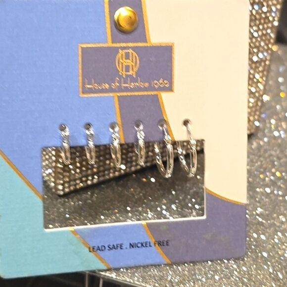 House Of Harlow 1960 3-PC Drop Hoop Earring Set - Picture 3 of 6